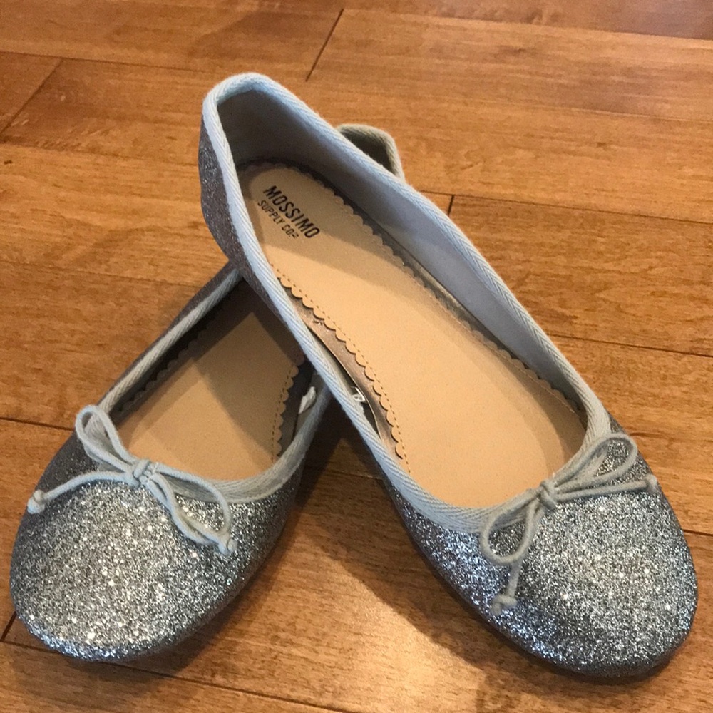 Mossimo Silver Sparkly Flats